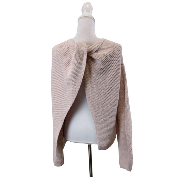 H&M Sweaters - H&M Twist Open back Shurg Cape Oversized Cable Waffle Knit Sweater XS